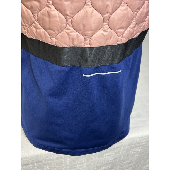NIKE Aerolayer Womens Colorblock Quilted Puffer Full Zip RUNNING Vest Size LARGE - Picture 7 of 16